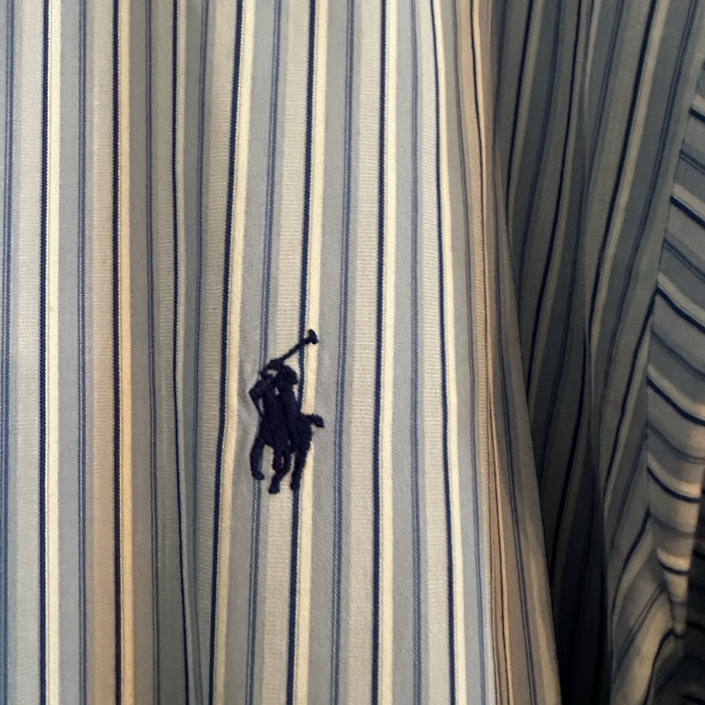 Men's Ralph Lauren - Polo Blue Striped Shirt - Picture 2 of 4
